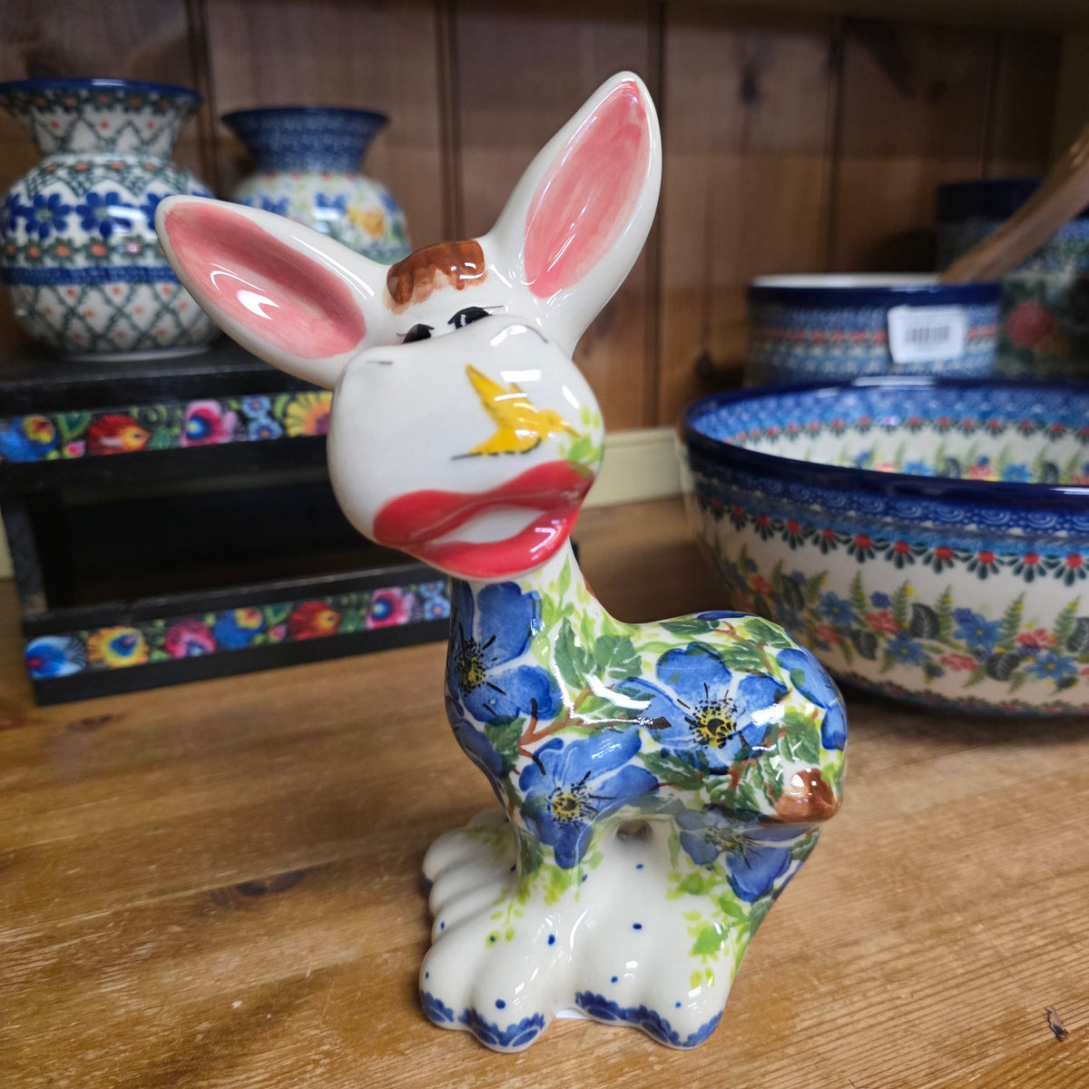 Donkey ~ Blue  ART2 yellow bird 1166