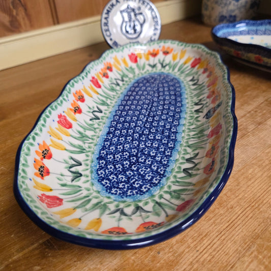 Tray   Scalloped Oval   6.25" x 12.5" A42-U5224  U3 pf0526