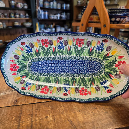Tray   Scalloped Oval   6.25" x 12.5"   U3787 ~ U4~ K. Dacyszyn