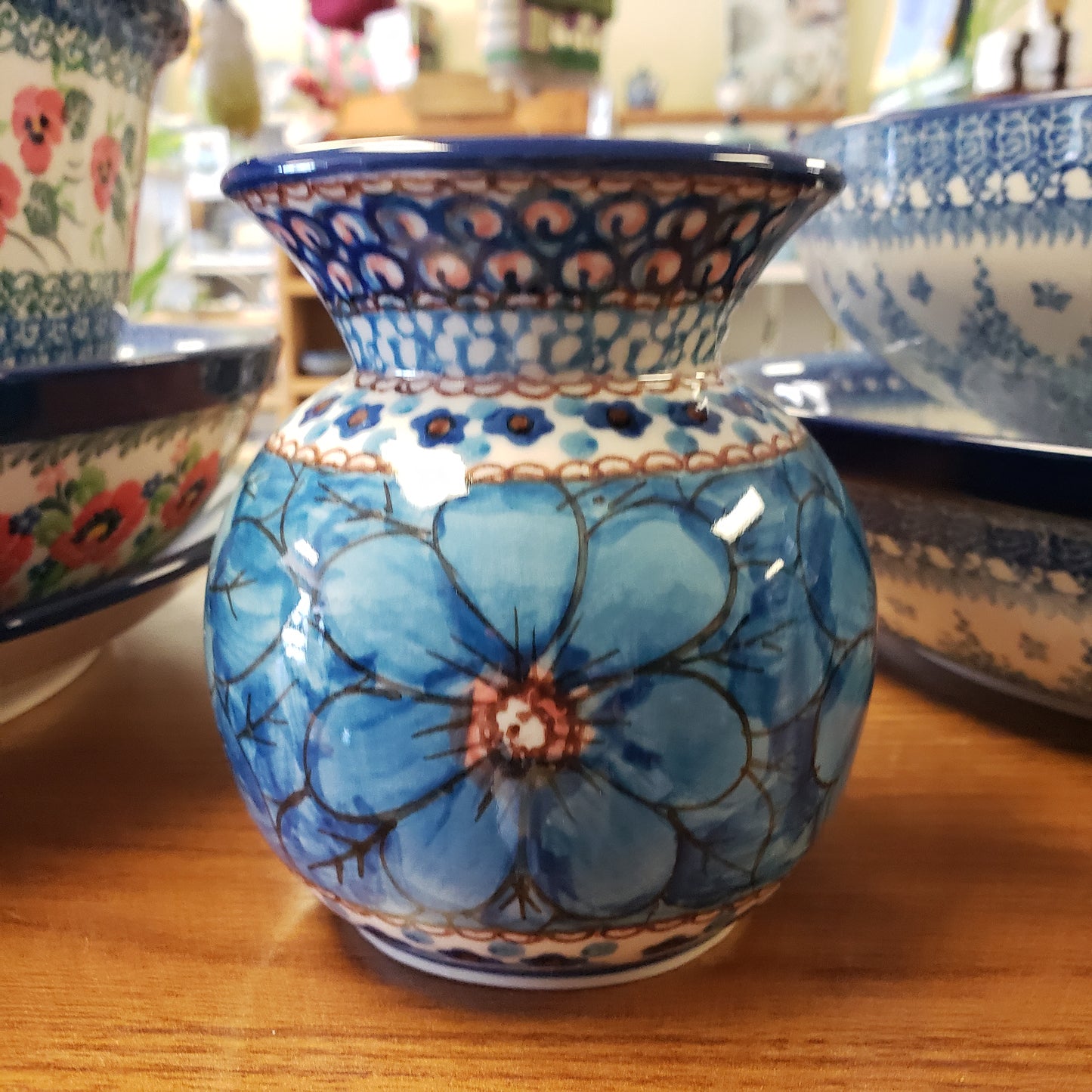 Vase ~ Bubble ~ 4.25" 048-U408C Blue ~ U4 J. Chyla