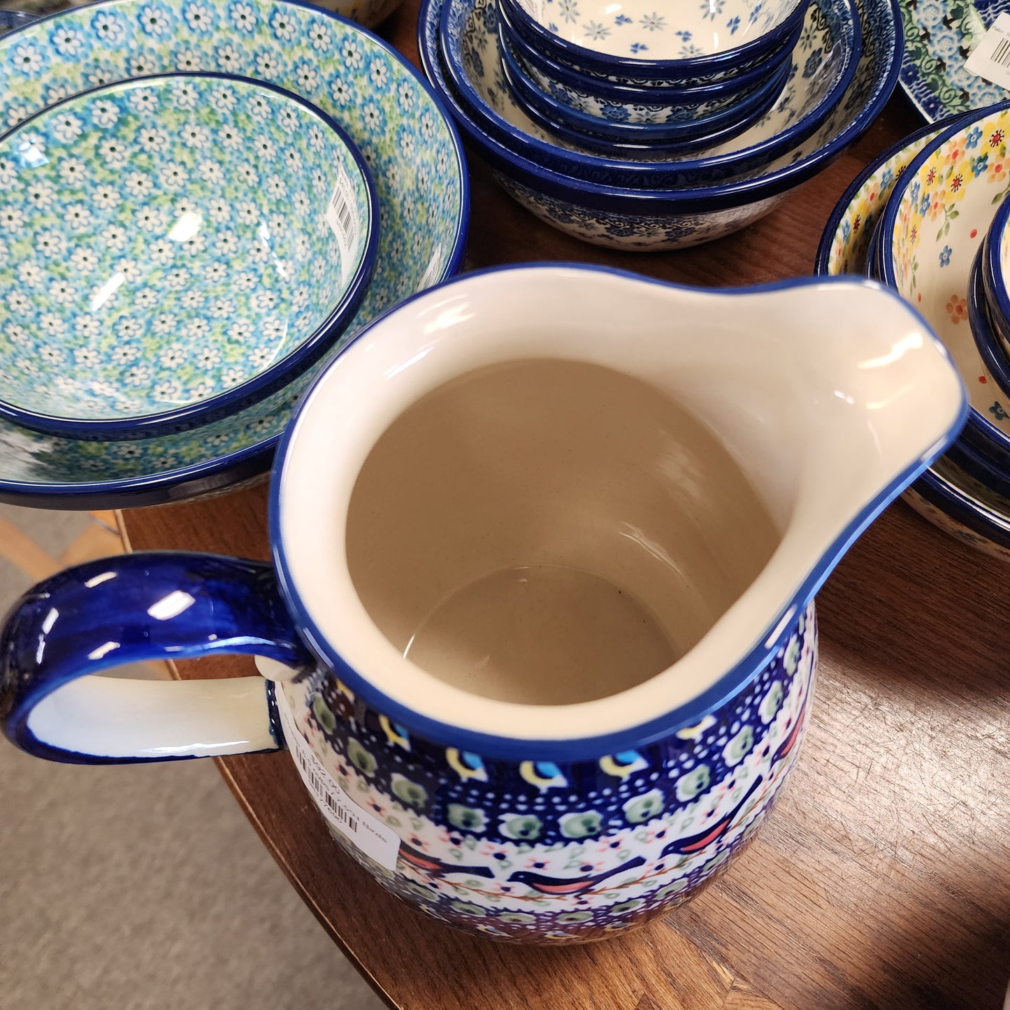 Pitcher 8.5 cups / 7.5"H Birds