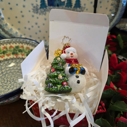 Ornament Radko ~ Snowy & Bright! Gem Snowman 3"