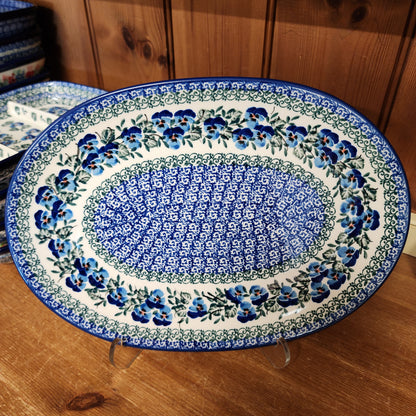 Oval Platter ~ Large 12" x 8.5"    G68-2273X  Winter Viola pf0526
