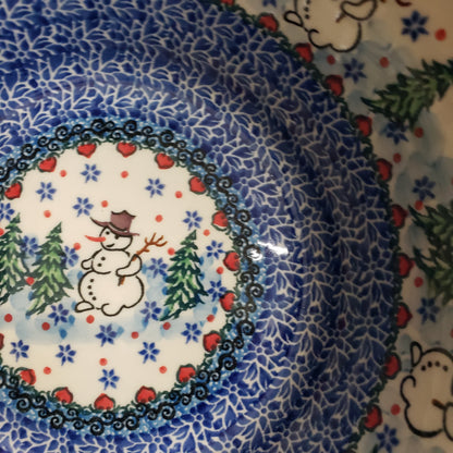 Bowl ~ Wavy Edge ~ Medium ~ 10" 692-U4661  Snowman T Liana  10 cups