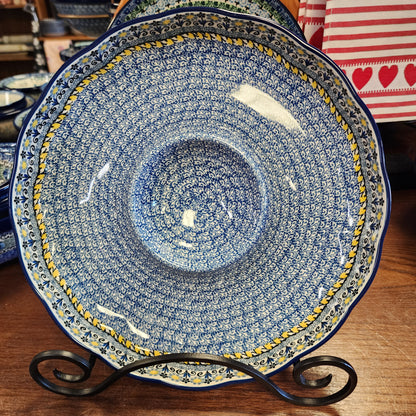 Bowl ~ Fluted Vegetable A23-2178 Daisy Maize Chip & Dip