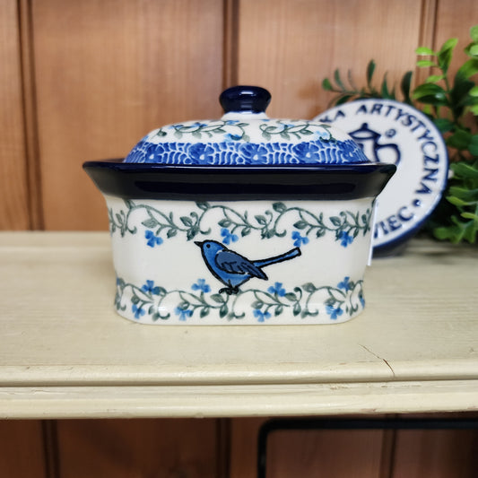 Box Covered Container   3.25"H x 3.5"W x 4.5"L  385-1932X  Song Bird pf0526