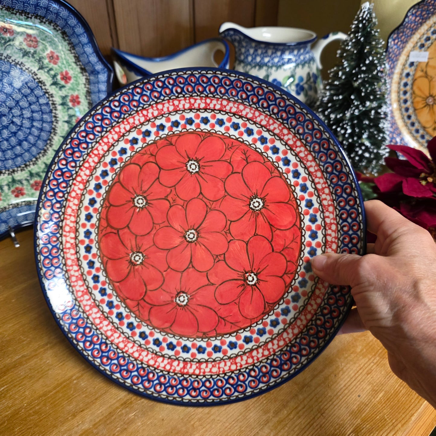 Plate ~ 10" Dinner  U408E Red Chyla