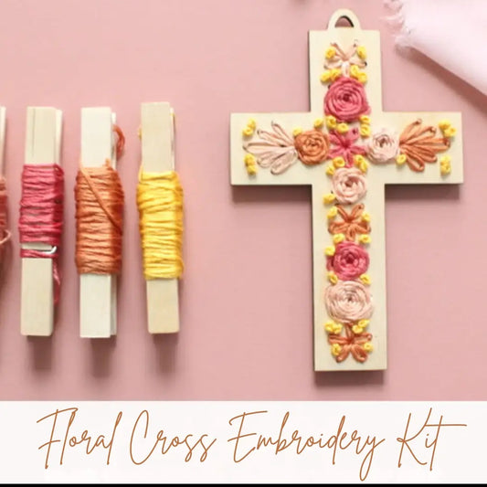 Embroidery Kit ~ Cross Floral