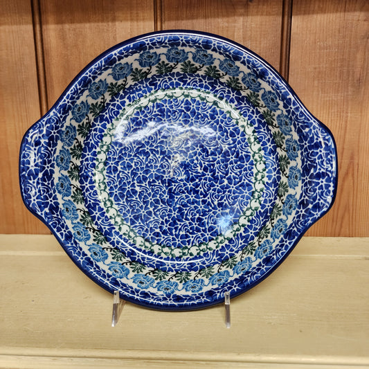 Baker ~ Round w/ Handles ~ 8"  1390X ~ Antique Rose