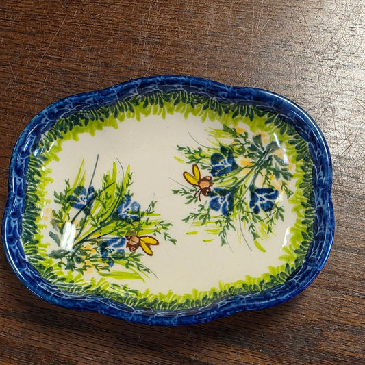 Cloud Dish 5"x4" Bees Blue