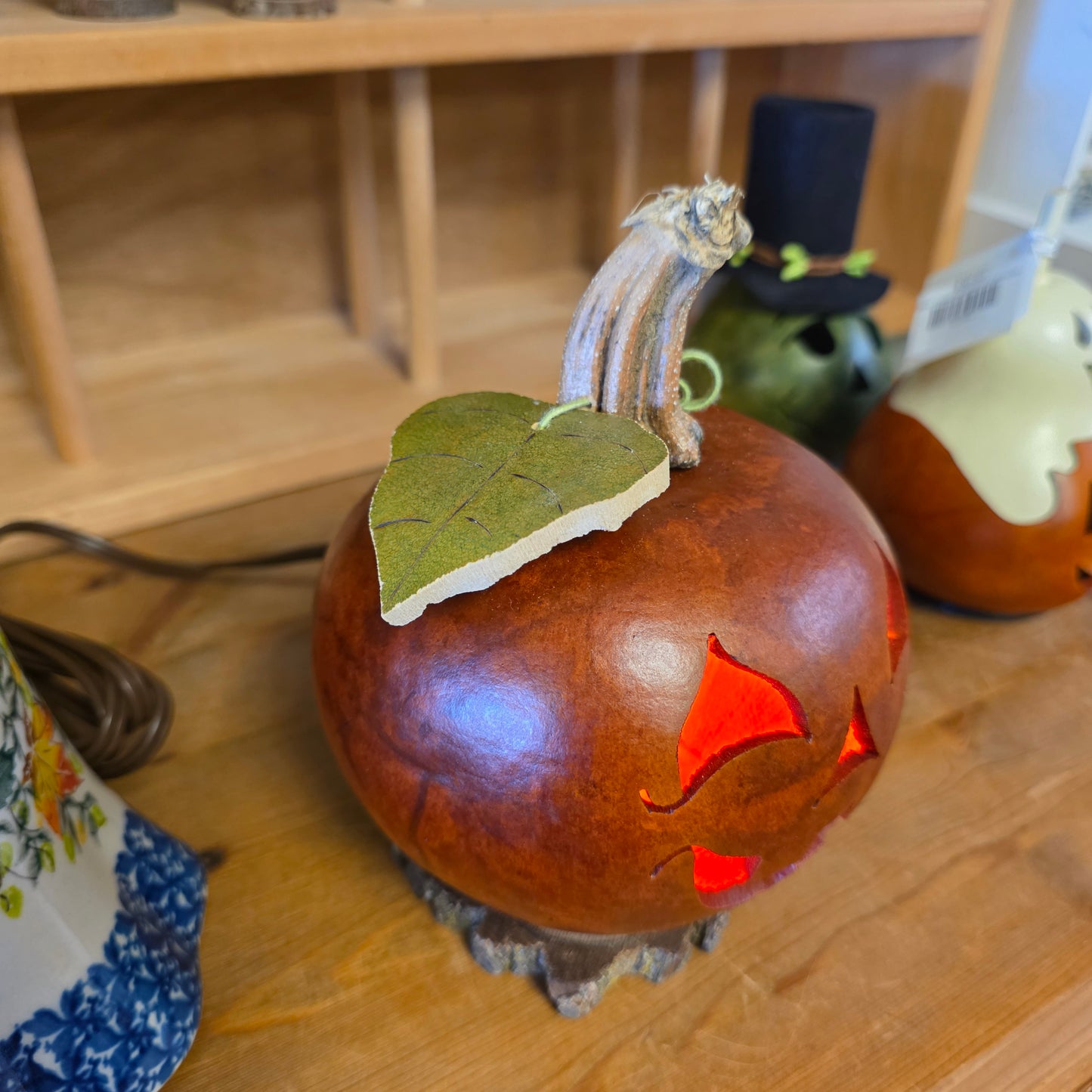 Gourd - Lucas Lit with electric light