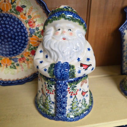 Santa Jar ~ 8" H.  Cardinals  Kalich