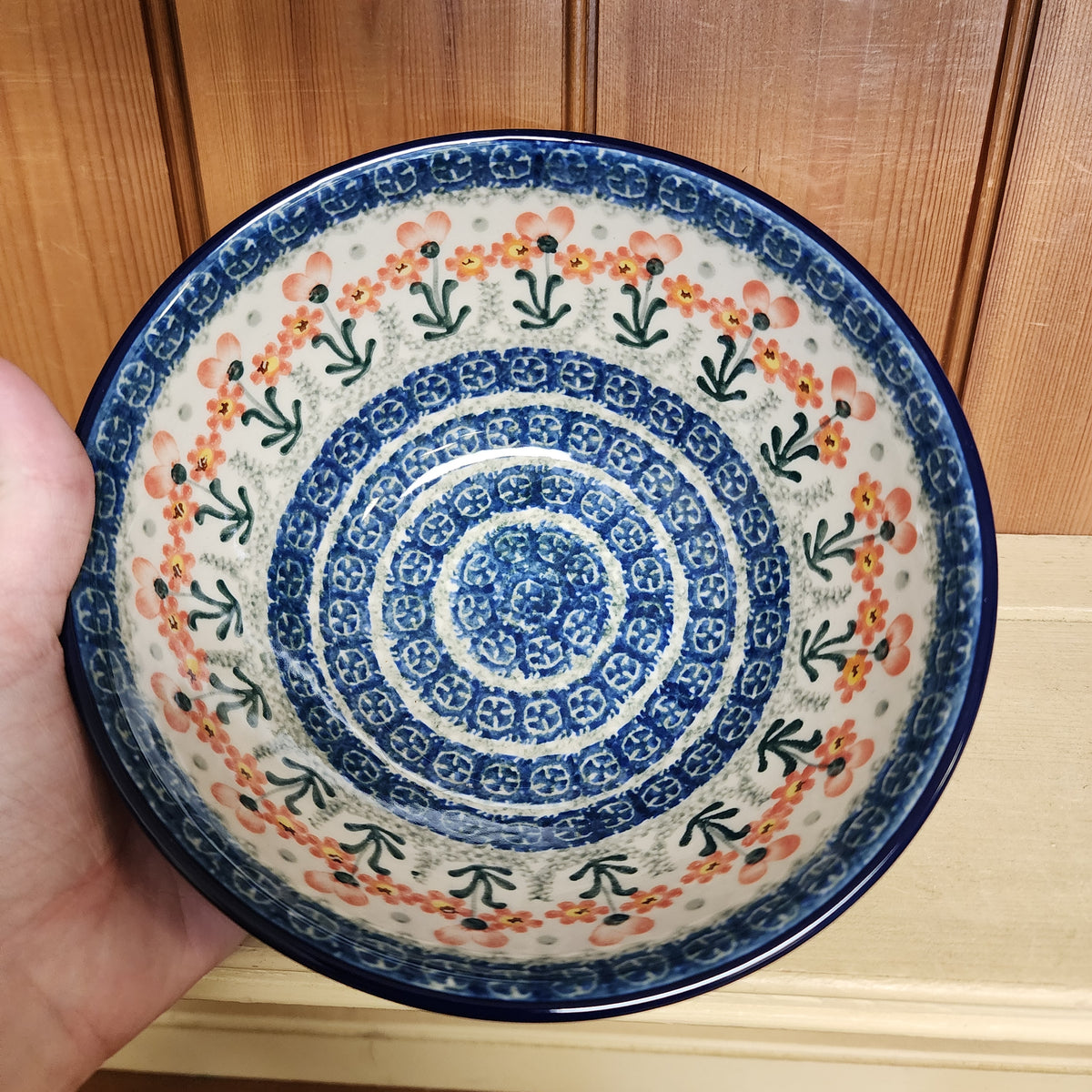 Bowl   Nesting   7.75" W 057-0560X  Peach Spring Daisy pf0526