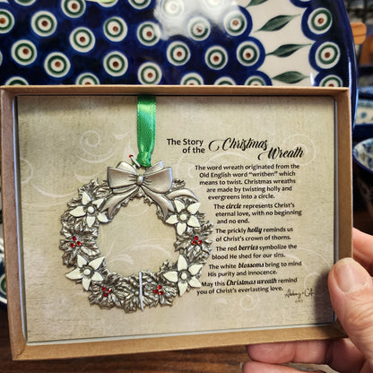 Ornament Wreath (NOT Polish Pottery) Boxed gift