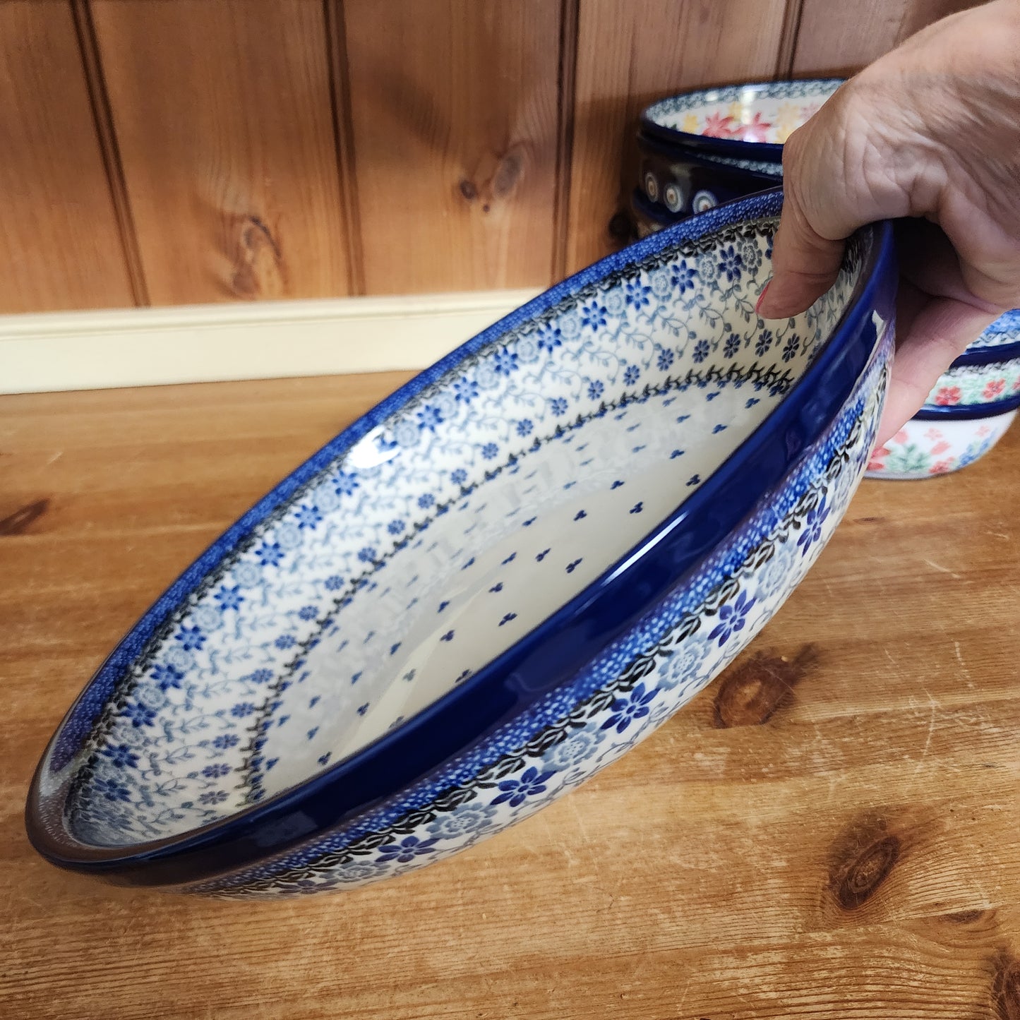 Bowl ~ Serving ~ 12.75"W x 2.5"D 115-2158X Silver Lace