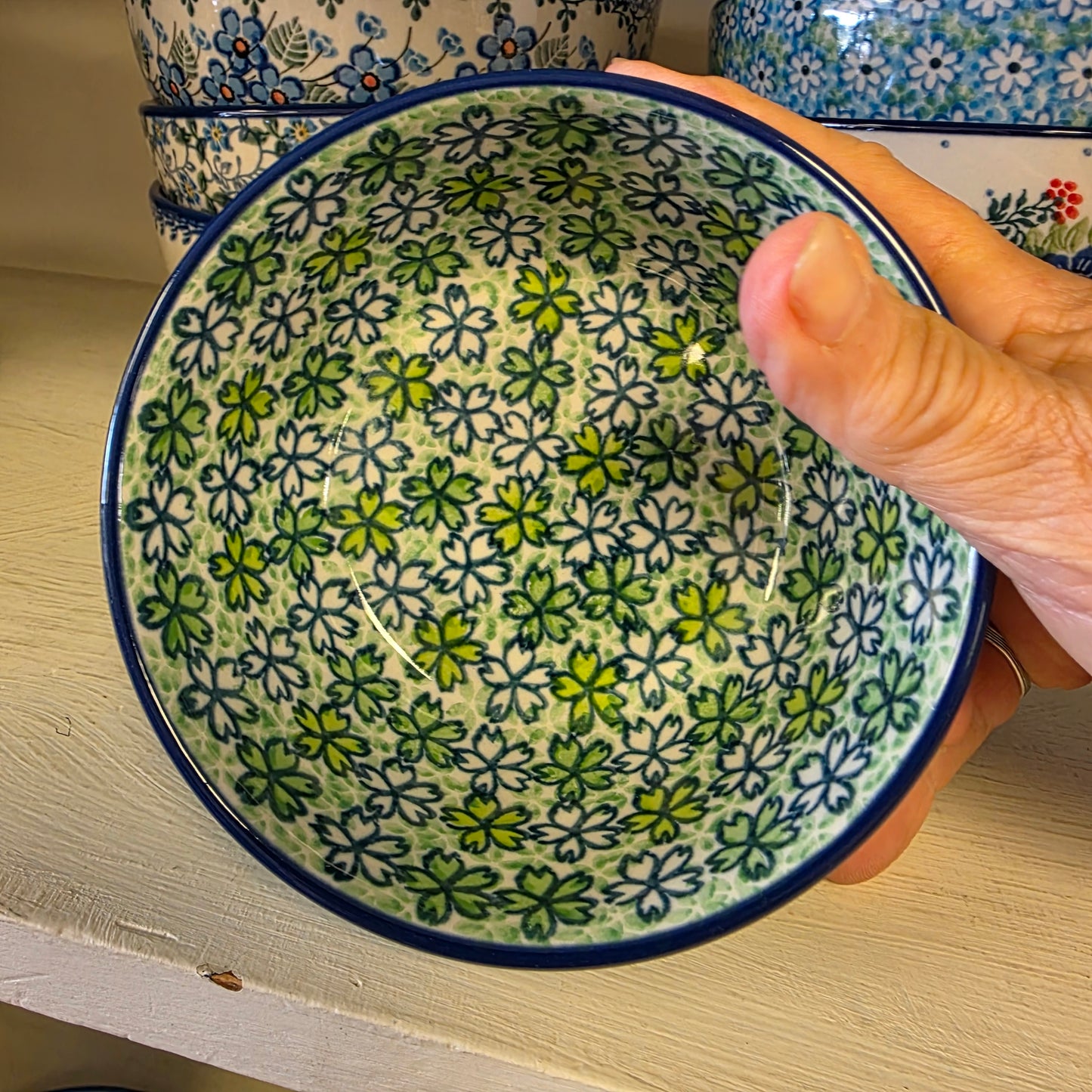 Bowl   Ice Cream   4.5" 017-3432X  Jade Lattice pf0526