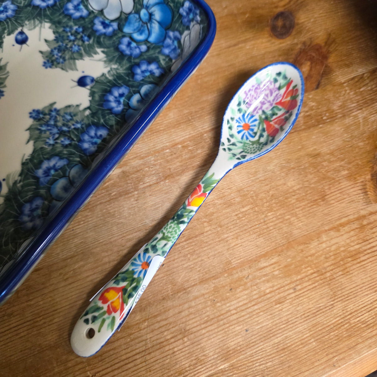 Spoon 8" ~ Flower Handle / white flower on back