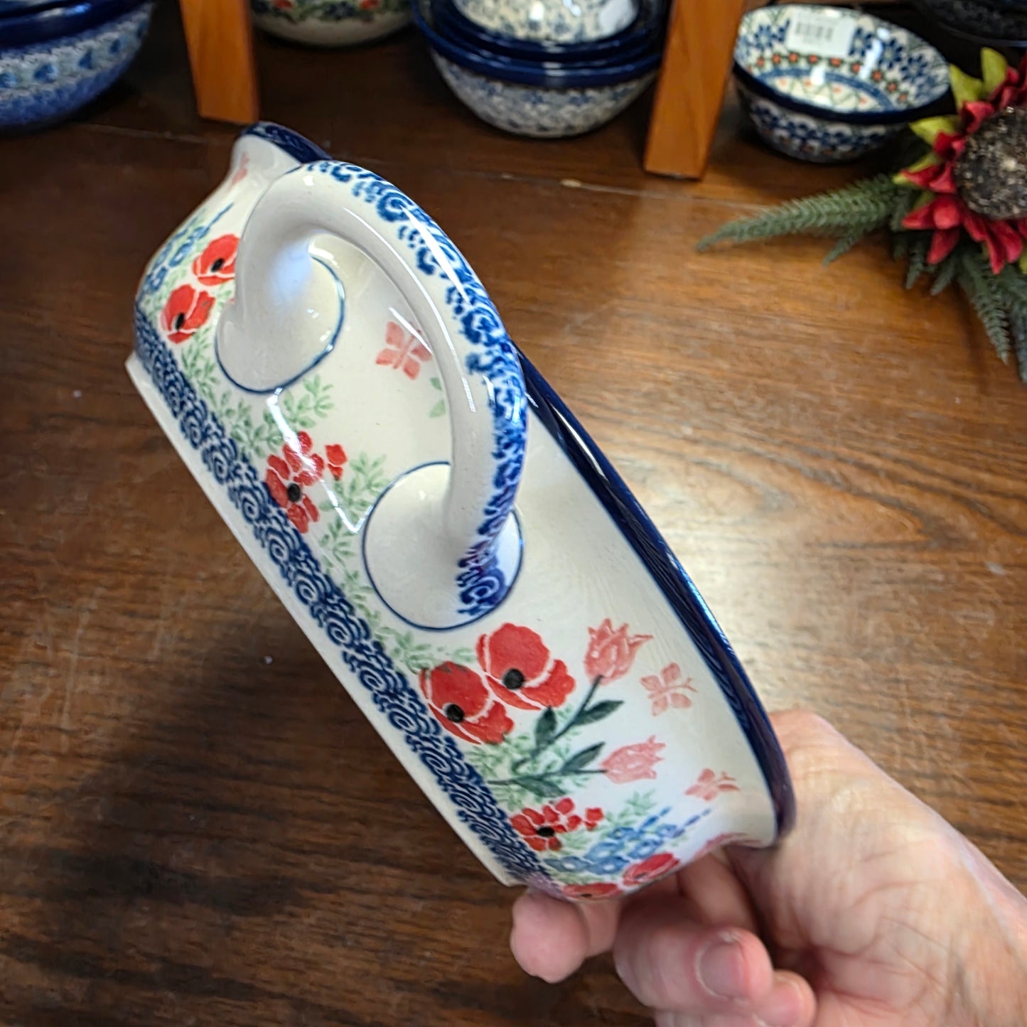 Baker   Round w/ Handles   8"   3220X ~ Whimsical Garden