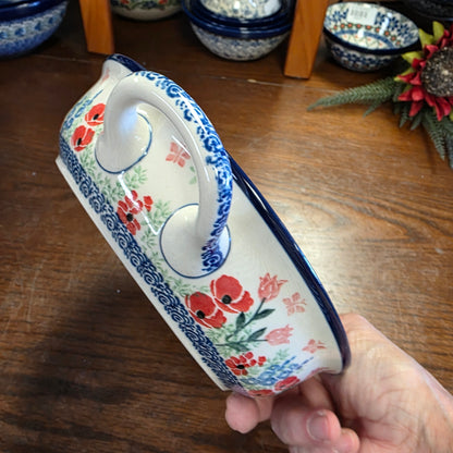 Baker   Round w/ Handles   8"   3220X ~ Whimsical Garden