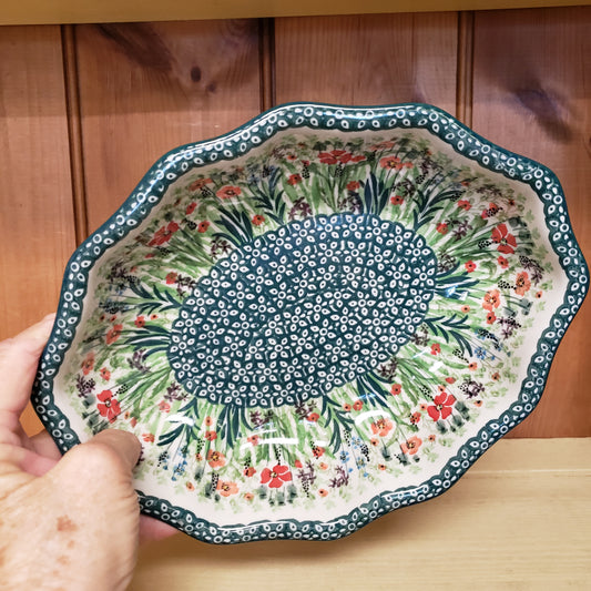 Bowl ~ Oval Fluted ~ 7.25" x 9.25" A28-U4335 pf0425