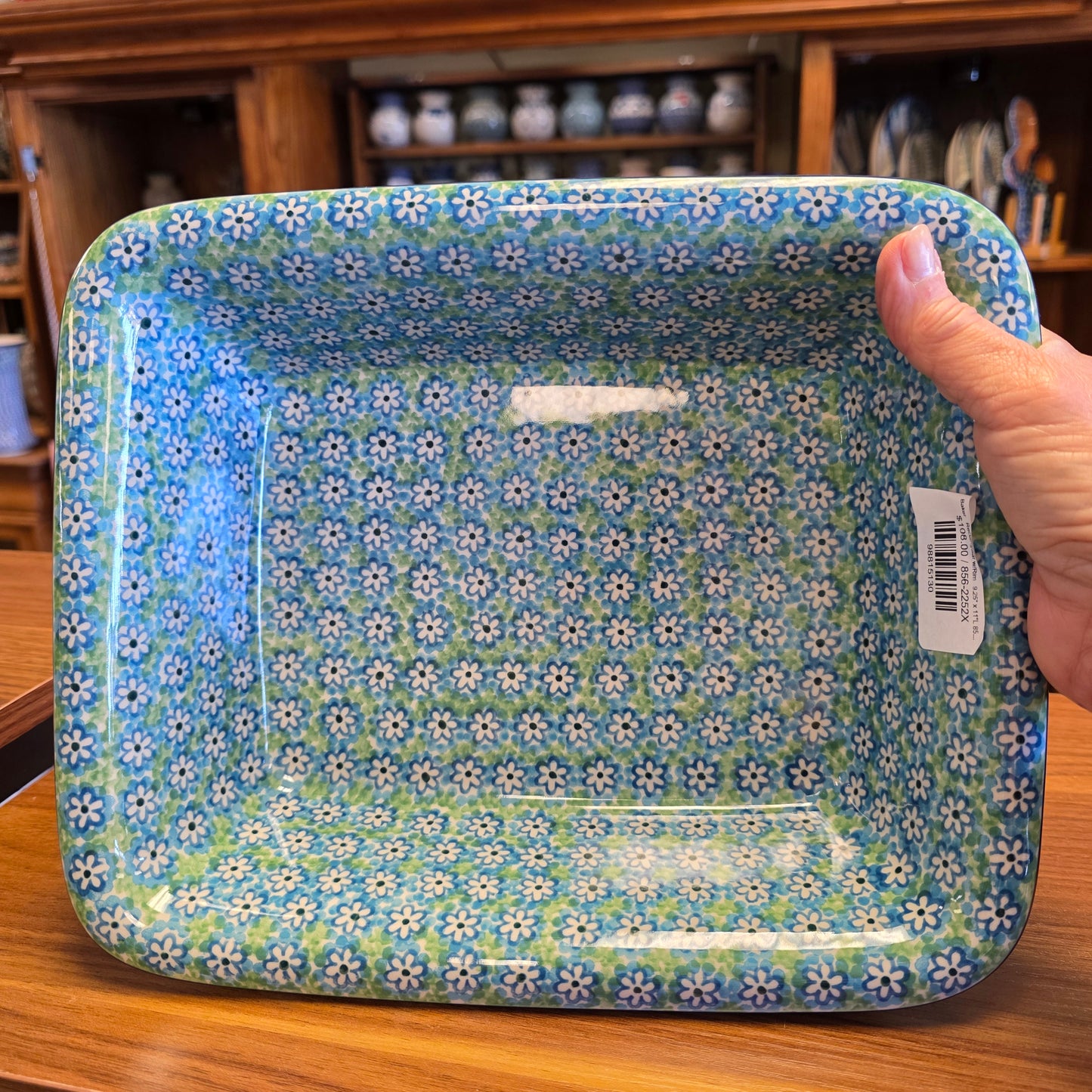 Baker   Rectangular w/Rim   9.25" x 11"L 856-2252X  Key Lime pf0526 Small Lasagna