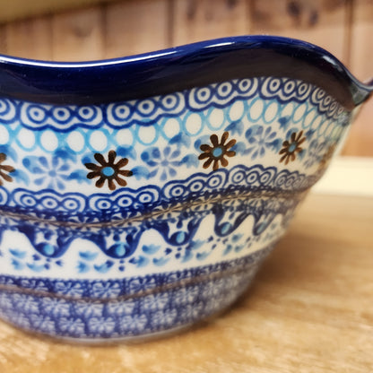 Bowl ~ Wavy Edge ~ Medium ~ 10" 692-2187X Blue Yonder  10 cups