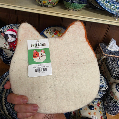Trivet ~ Wool Cat 8" 6375