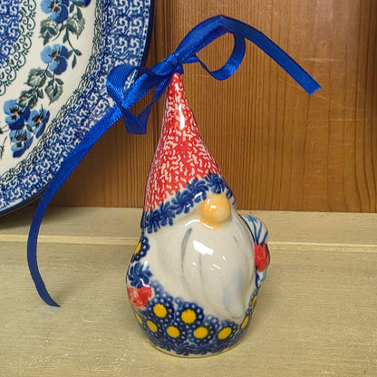 Ornament ~red hat gnome Santa (4")