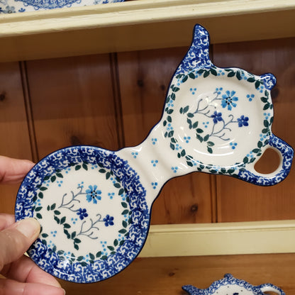 Tea Bag & Cup Holder 764-2785X Georgia Blue  Spoon Rest