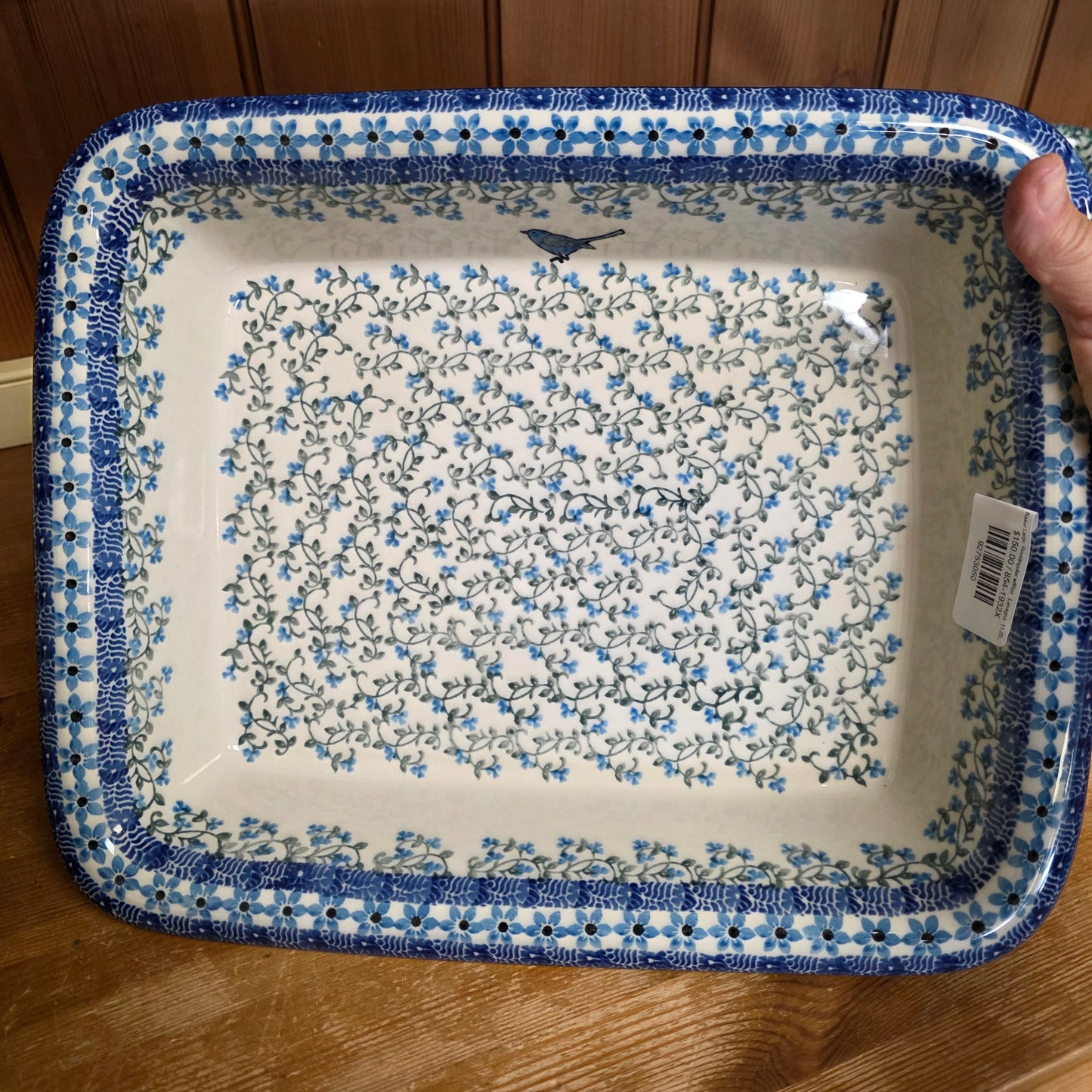 Baker Large  Rectangular w/Rim   Lasagna  11.25" x 13.75" 854-1932X  Song Bird pf0526 Large Lasagna