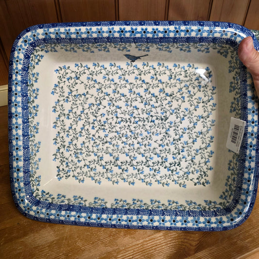 Baker Large  Rectangular w/Rim   Lasagna  11.25" x 13.75" 854-1932X  Song Bird pf0526 Large Lasagna