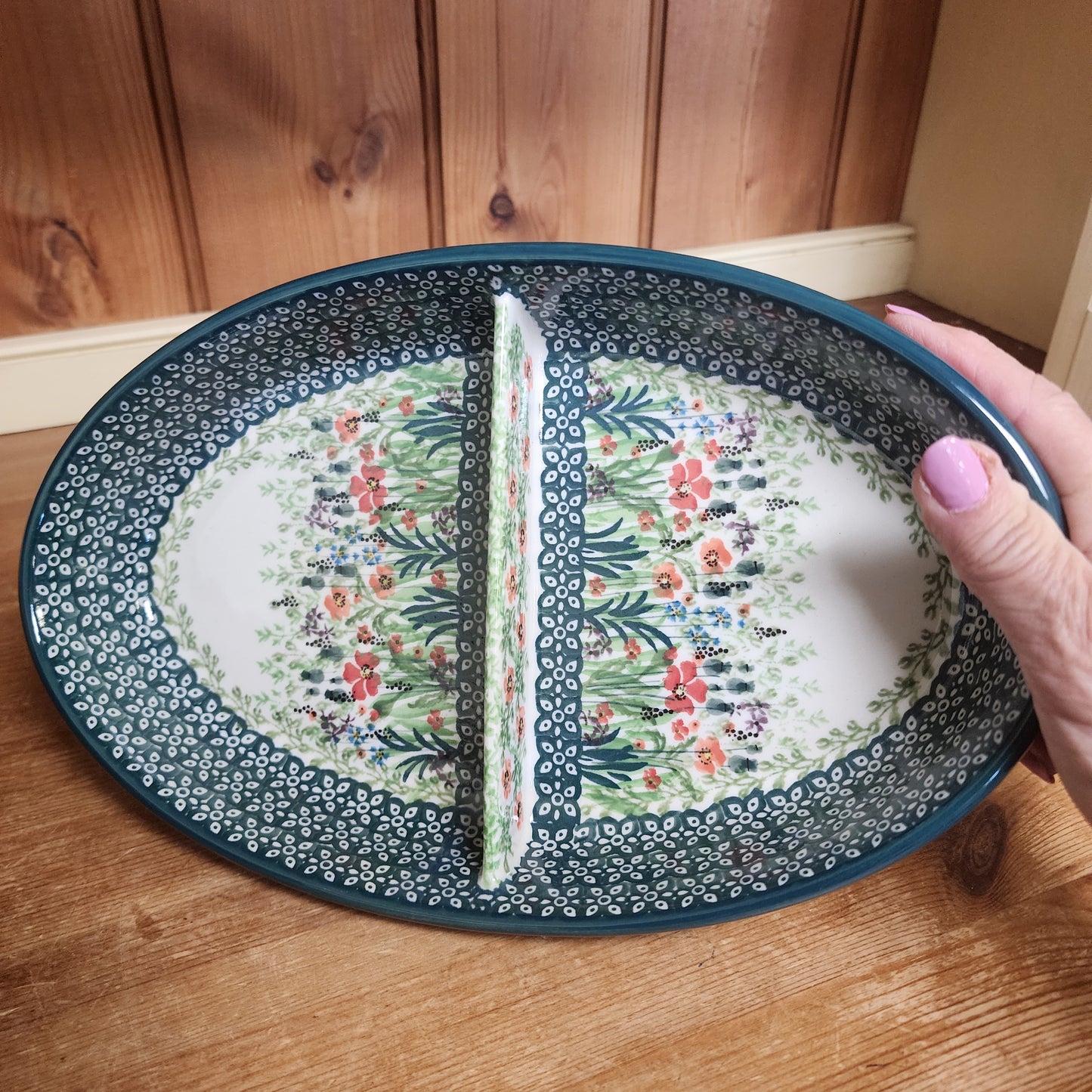 Dish ~ Divided ~ Oval 164-U4335 pf0425