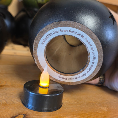 Gourd Fiona Witch 11" Lumiinary with battery tealight