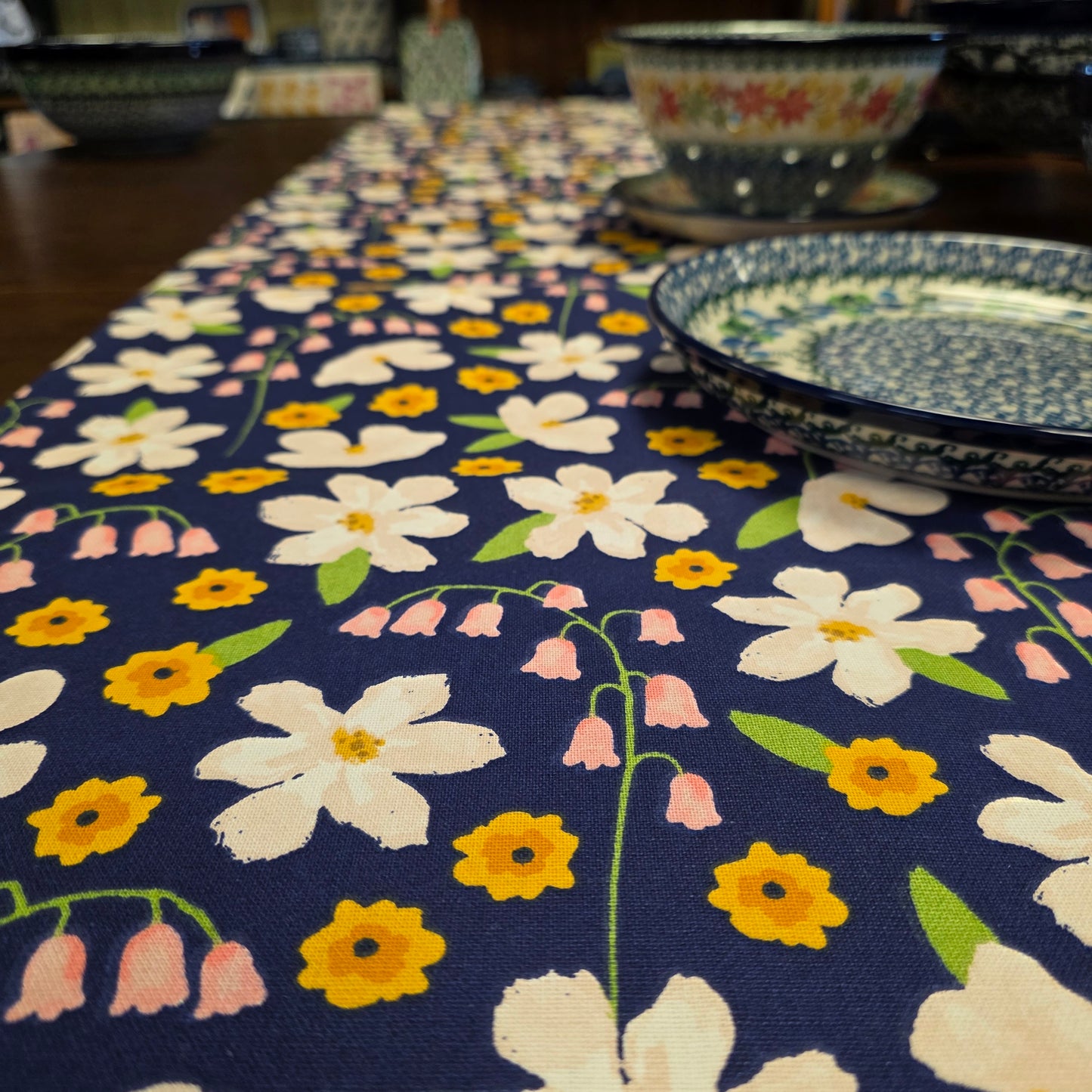 Runner ~ Bloom floral 72" x 13" cotton