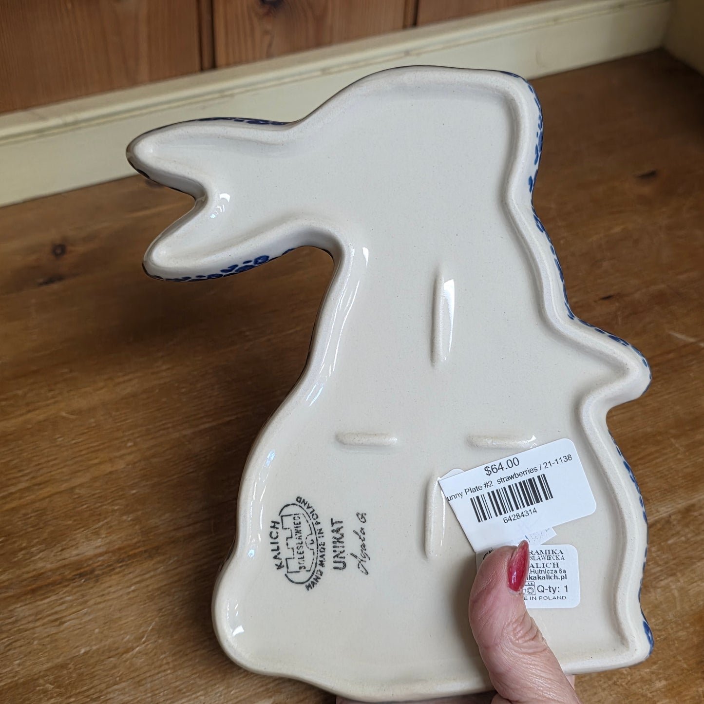 Bunny Plate #2  strawberries