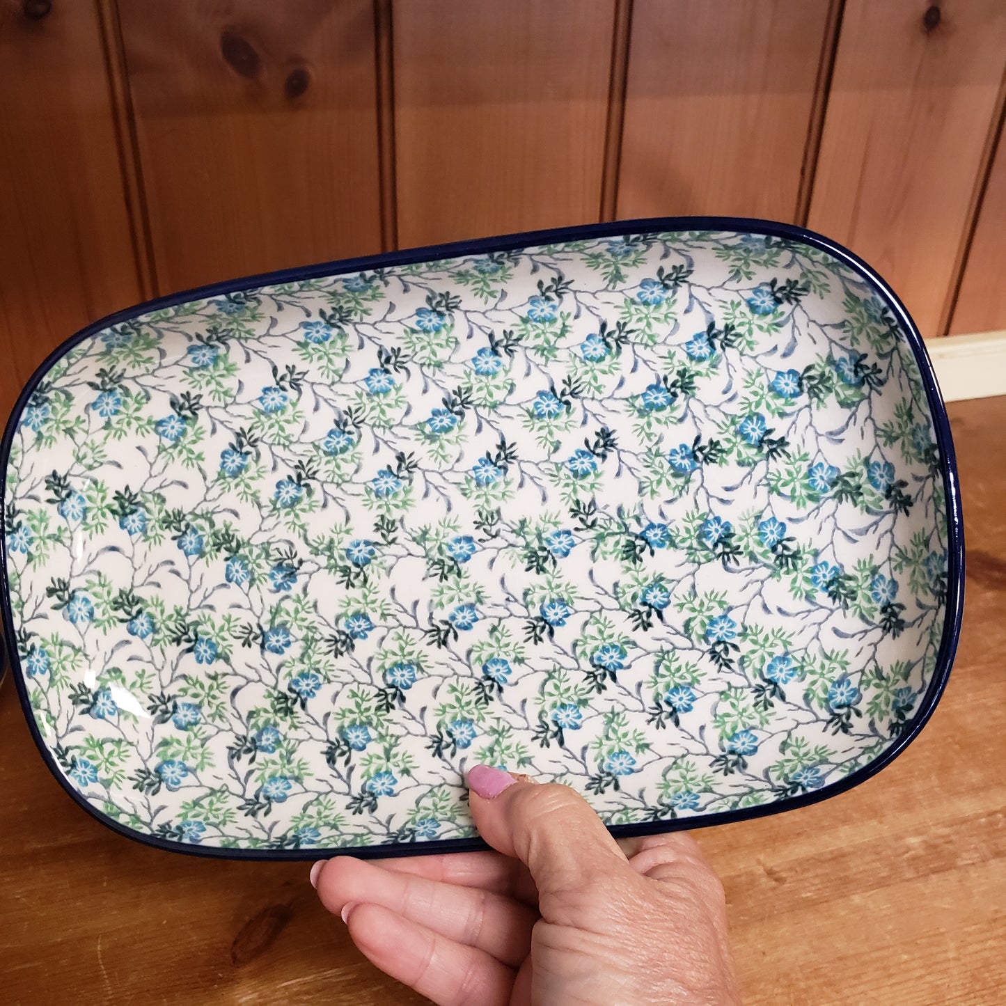 Tray ~ Shallow Rectangular ~ Small 392-2814X Summer Ivy