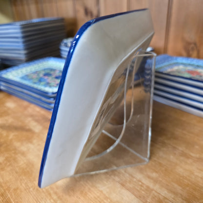 Platter Rectangular 9.5" x7" 111-U408C  U4  Blue Jacek Chyla