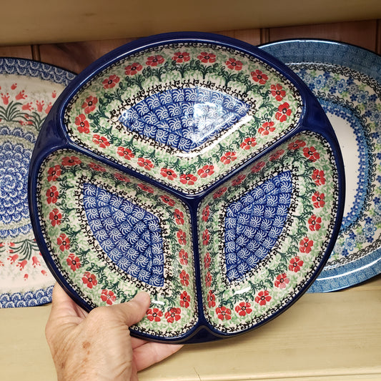 Dish ~ Divided  Round ~ 10" 484-1916X Maraschino