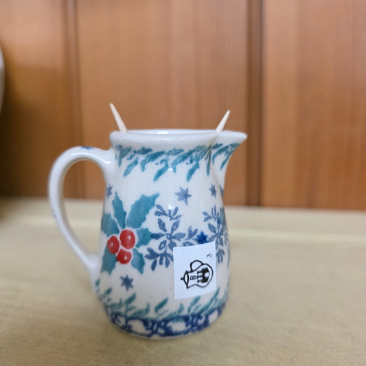 Miniature Jug / Toothpick Holder   2.25"  315-2973X  Winter Holly pf0526