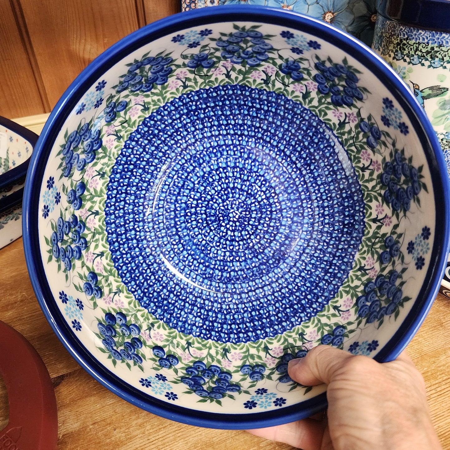 Bowl with FREE Lid ~ 9" Kalich Blue Berries