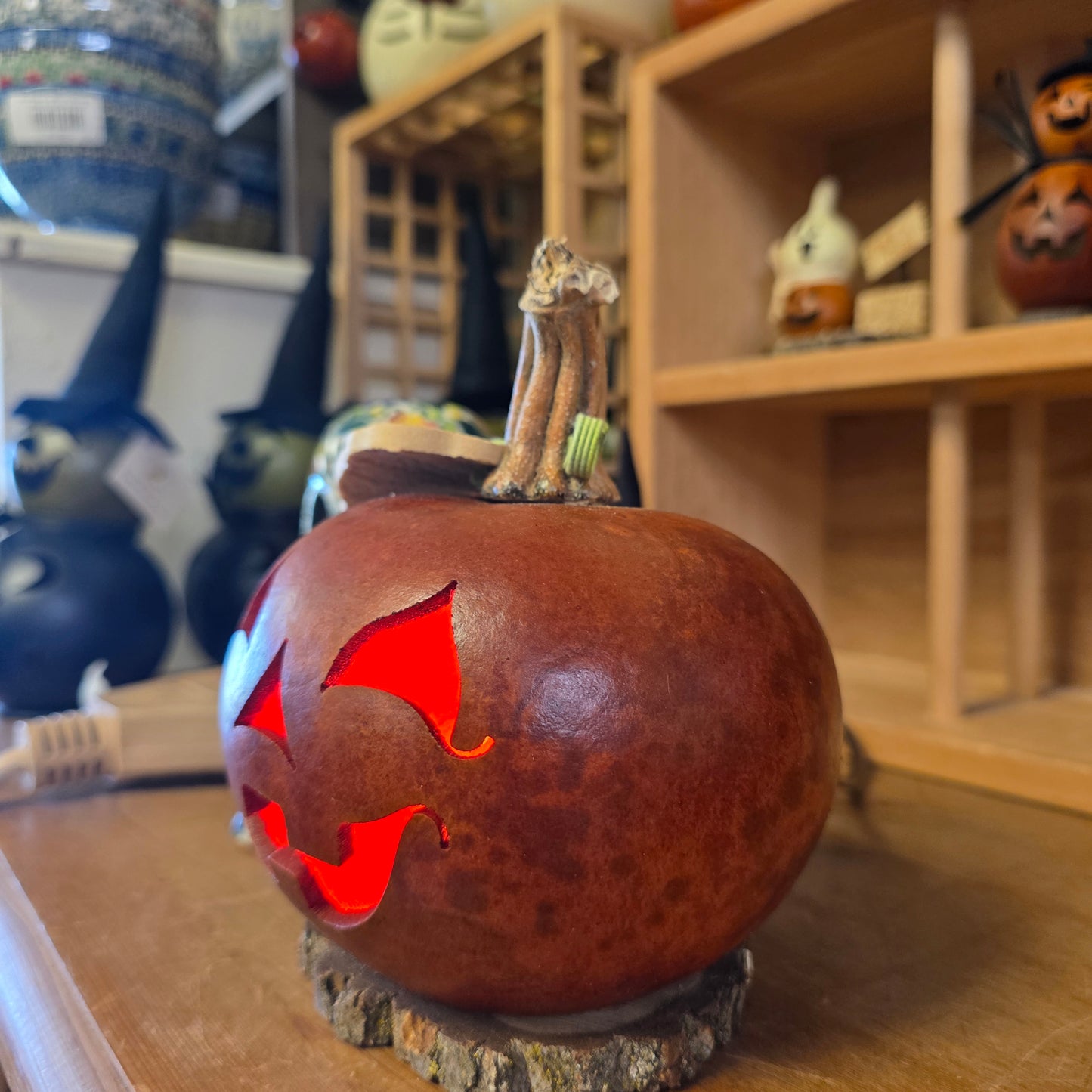Gourd - Lucas Lit with electric light