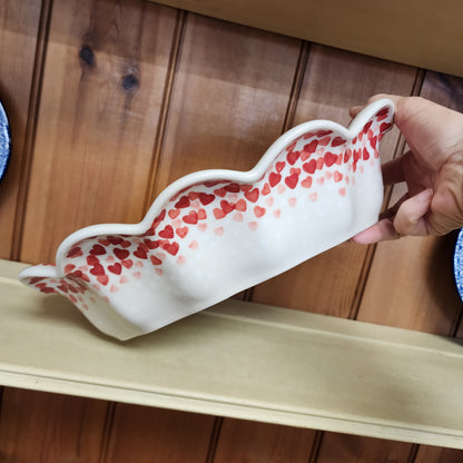 Baker / Bowl ~ Basket  Hearts 13"x10"x3"deep