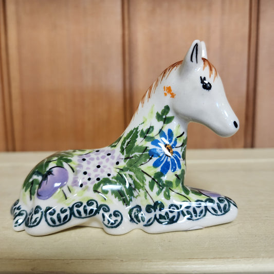 Horse #1 purple / green 4.5" figurine