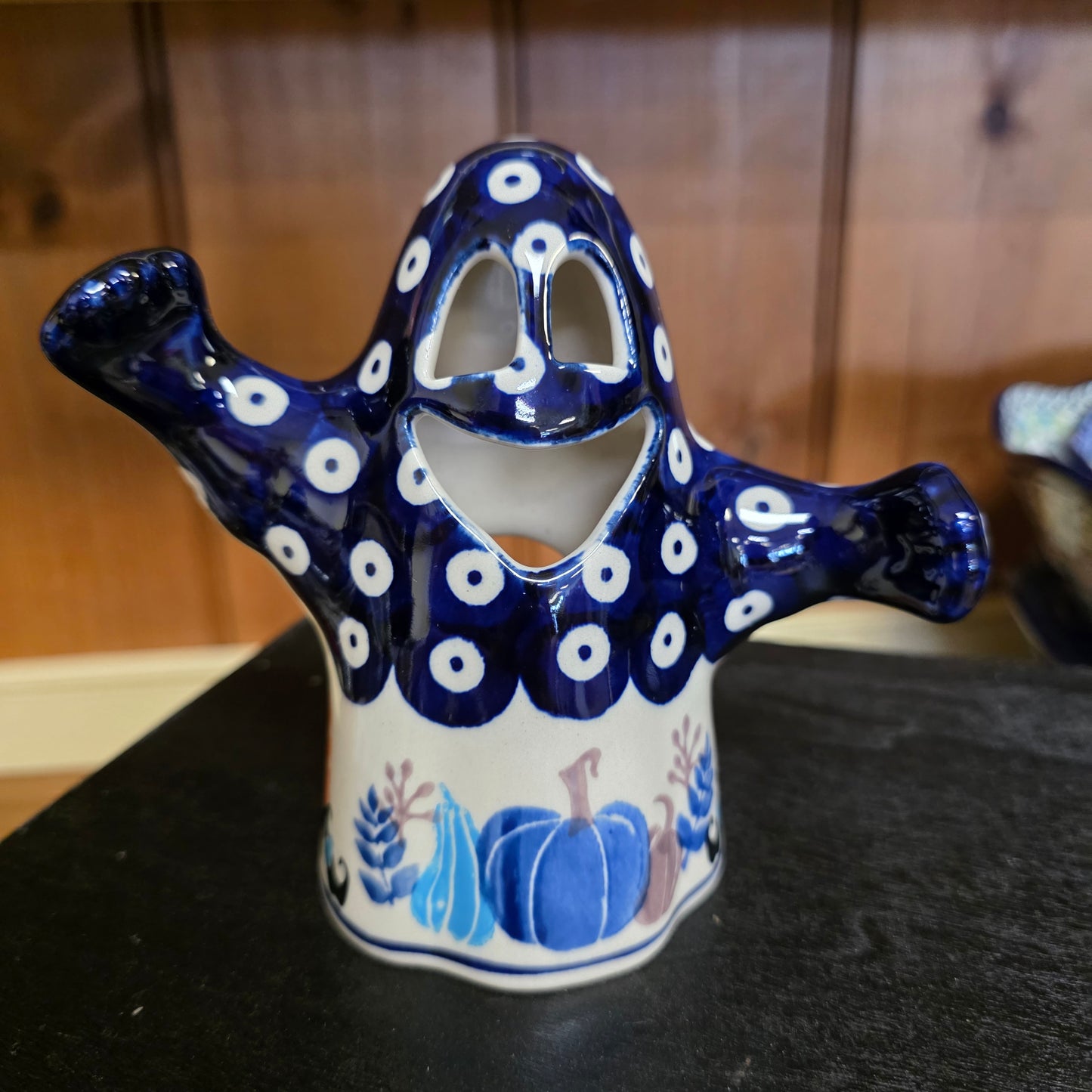 Ghost PS15 blue pumpkins / witch feet  5" Luminary