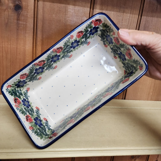 Baker ~ Loaf Pan ~ 7.75"w X 8"L 1535X ~ Garden Party