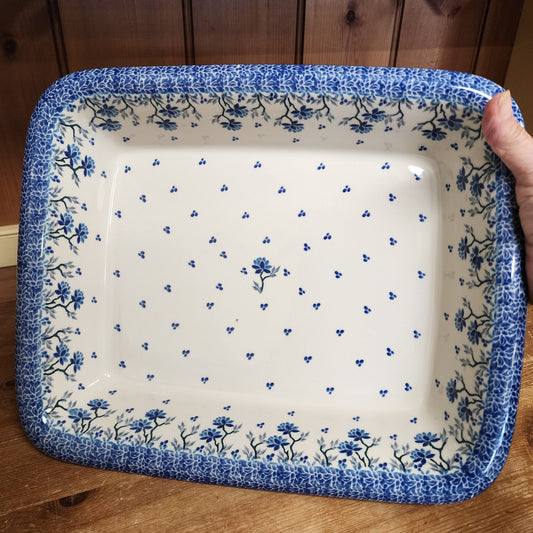 Baker ~ Rectangular w/Rim ~ Lasagna ~ 11.25" x 13.75" 854-2524X Clover Fields