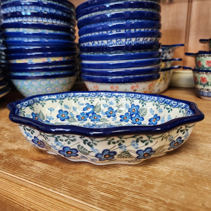 Bowl   Oval Fluted   6" x 7.5" A27-2272X  Parisian Posies pf0526