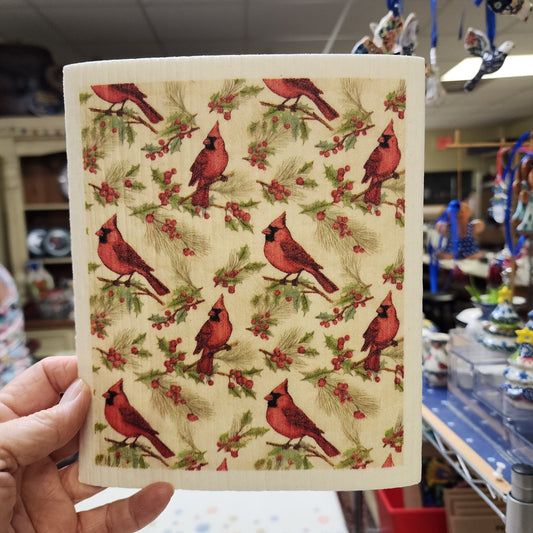 Dishcloth Cardinals from Sweden
