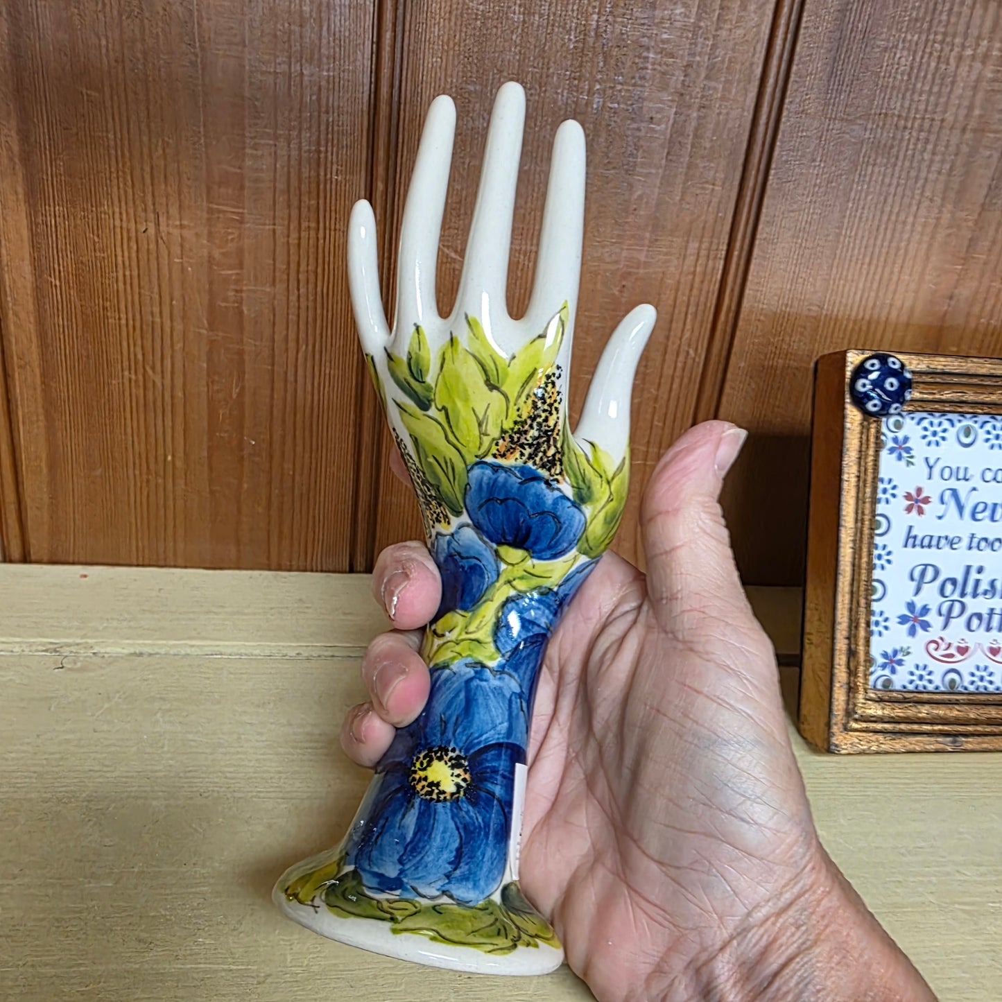 Hand / blue 7" / jewelry stand