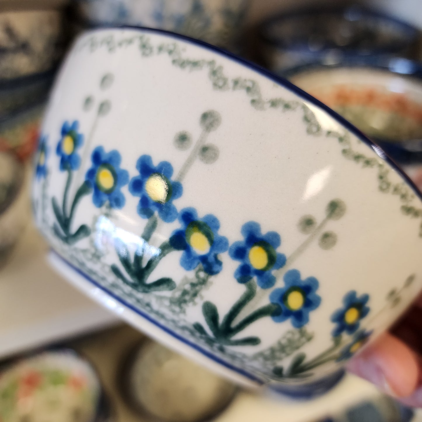 Bowl   Ice Cream   4.5" 017-0614X  Blue Spring Daisy pf0526
